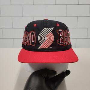 Vintage Portland Trail Blazers Bubble Graffiti Spellout Snapback Drew Pearson
